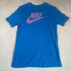 NIKE Mens Medium Blue Short Sleeve T-shirt